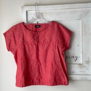 Cap sleeve Saturday linen top